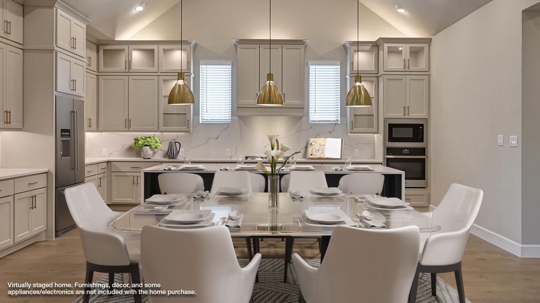 Furnished interior view inside a new home in Esperanza 80', Boerne (Image 4).