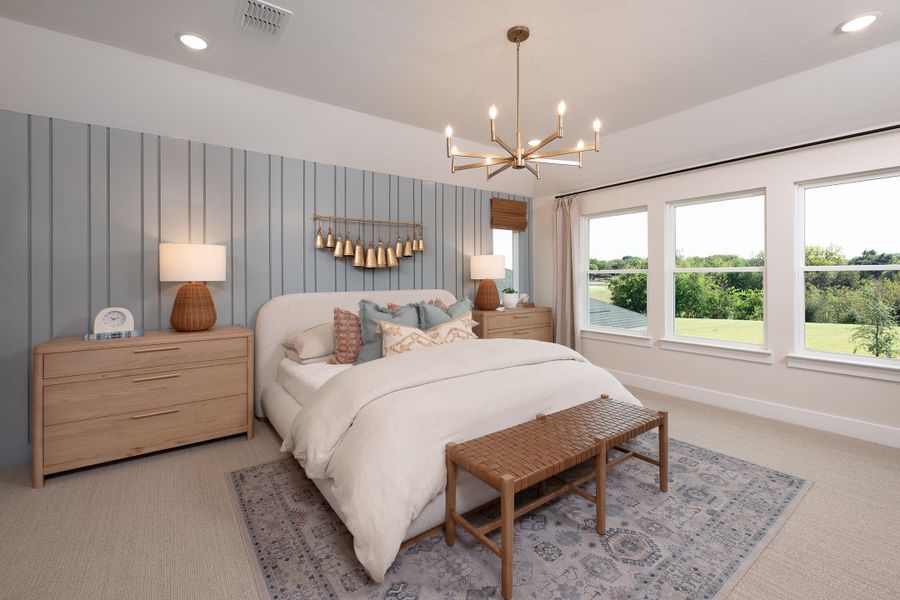 Representative furnished interior of a home built from the Magnolia by Tri Pointe Homes in Landmark, Denton (Image 16).