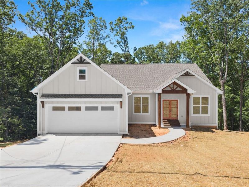 Front exterior of a new home in , Gainesville, GA, highlighting curb appeal (Image 20).