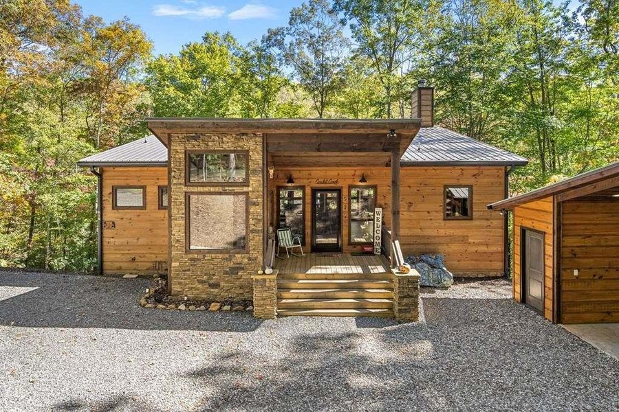Exterior details and patio area of a home in , Morganton (Image 16). Exterior details and patio area of a home in , Morganton (Image 16).