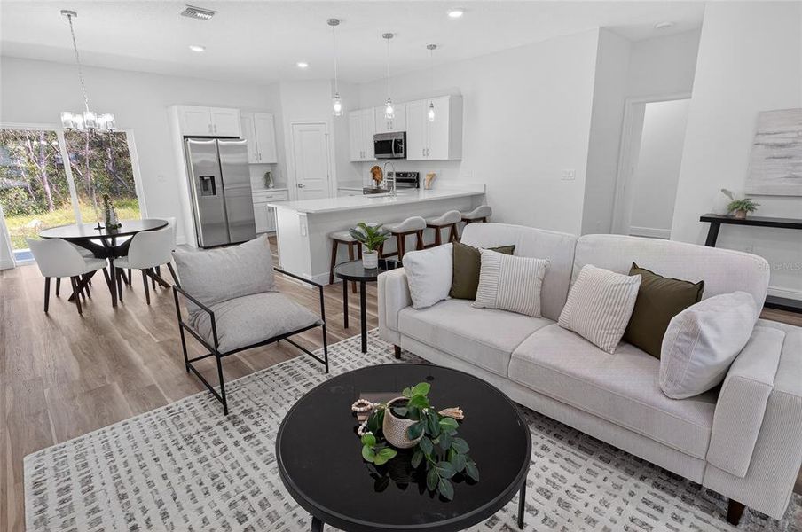 Furnished interior view inside a new home in , Ocala (Image 4). Furnished interior view inside a new home in , Ocala (Image 4).