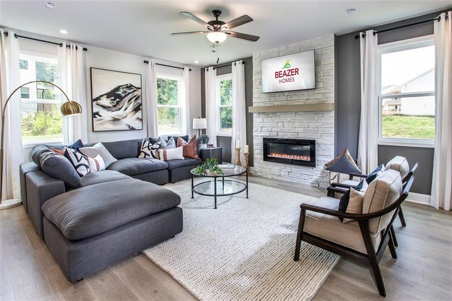 Furnished interior view inside a new home in Hopewell Reserve, Cumming (Image 27). Furnished interior view inside a new home in Hopewell Reserve, Cumming (Image 27).