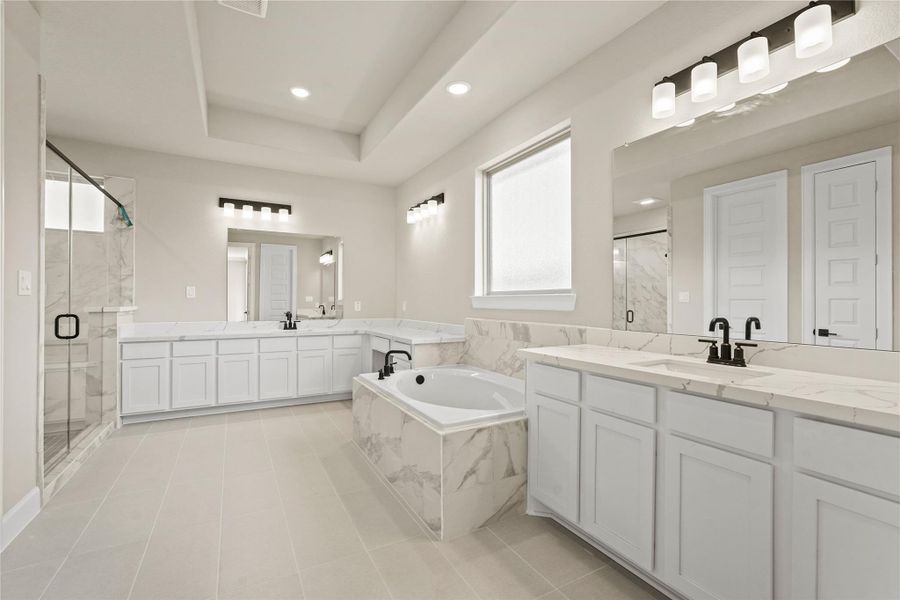 Furnished interior view inside a new home in Waterstone on Lake Conroe, Montgomery (Image 14).