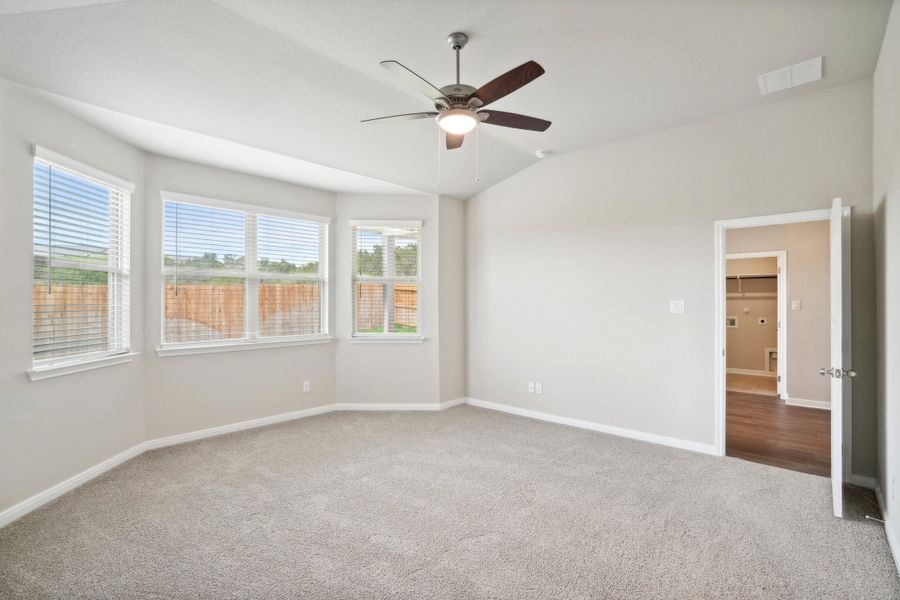 Primary suite in a Rio Grande floorplan at a Meritage Homes community.