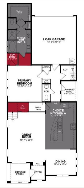 2D floor plan layout of this home in Treeline, Justin, TX (Image 2). 2D floor plan layout of this home in Treeline, Justin, TX (Image 2).
