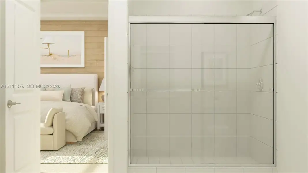 Furnished interior view inside a new home in Le Jardine, Florida City (Image 10).