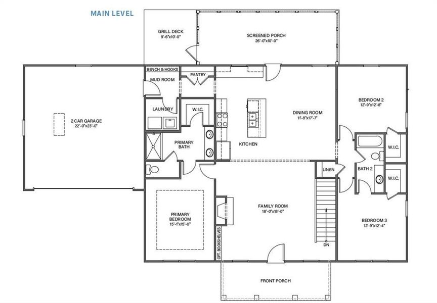 2D floor plan layout of this home in , Waleska, GA (Image 1).
