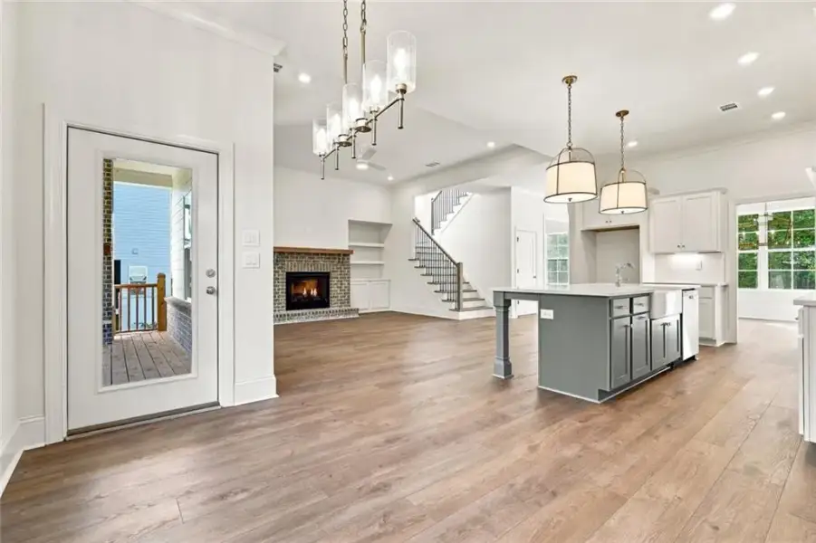 Furnished interior view inside a new home in , Sugar Hill (Image 8). Furnished interior view inside a new home in , Sugar Hill (Image 8).