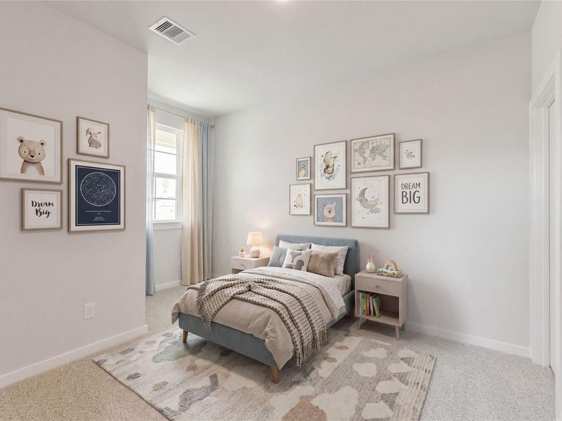 Furnished interior view inside a new home in Spring Branch Crossing, Conroe (Image 12).