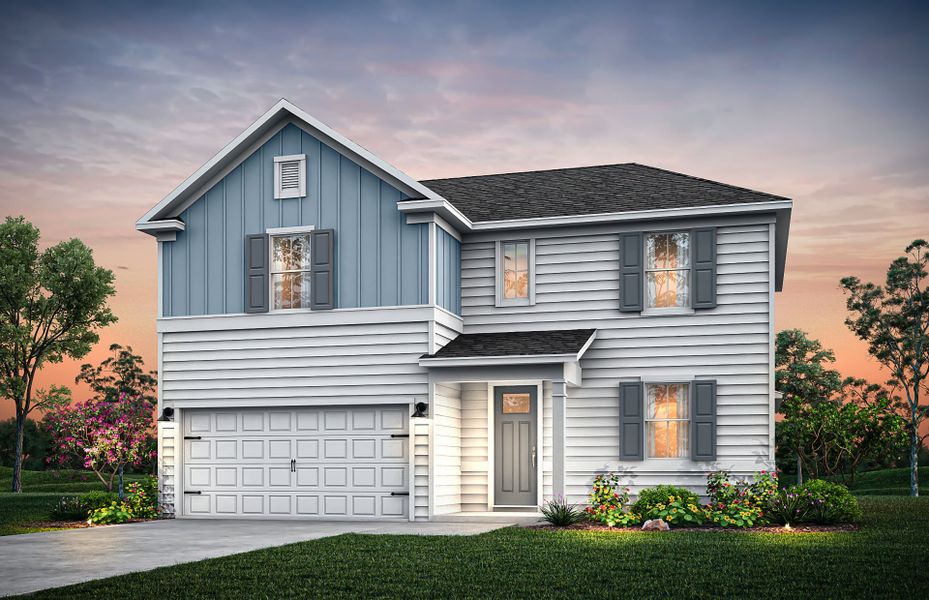 Front exterior of a new home in Sparrow Creek, Boiling Springs, SC, highlighting curb appeal (Image 2). Front exterior of a new home in Sparrow Creek, Boiling Springs, SC, highlighting curb appeal (Image 2).