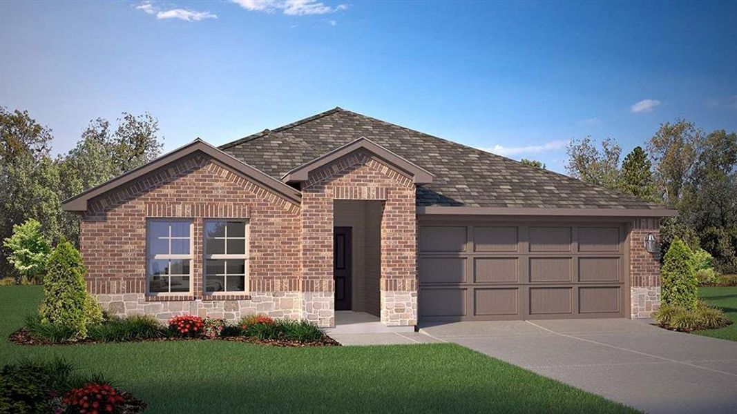 Front Elevation - D.R. Horton's Texas Cali floor plan elevation B-All Home and community information, including pricing, included features, terms, availability and amenities, are subject to change at any time without notice or obligation. All Drawings, pictures, photographs, video, square footages, floor plans, elevations, features, colors and sizes are approximate for illustration purposes only and will vary from the homes as built. Front Elevation - D.R. Horton's Texas Cali floor plan elevation B-All Home and community information, including pricing, included features, terms, availability and amenities, are subject to change at any time without notice or obligation. All Drawings, pictures, photographs, video, square footages, floor plans, elevations, features, colors and sizes are approximate for illustration purposes only and will vary from the homes as built.