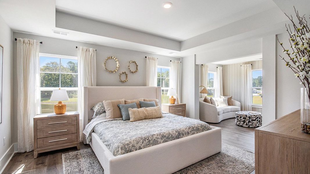 Representative furnished interior of a home built from the HARBOR OAK by D.R. Horton in The Forest at Black Bear, Longs (Image 12).