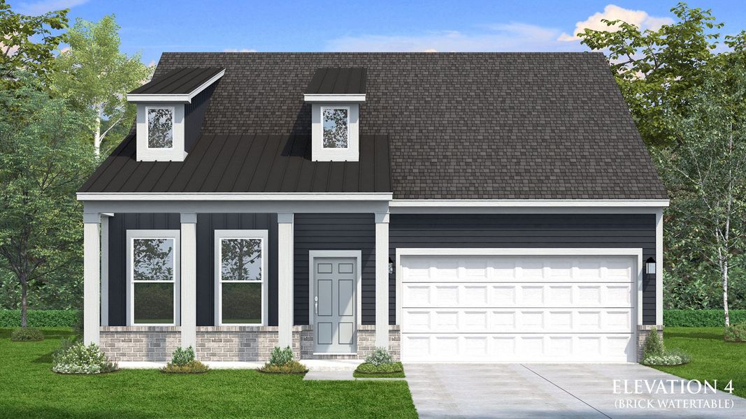 Representative exterior photo of a completed home built from the Greenwich by DRB Homes in Mason Glenn, Franklinton, NC (Image 14).