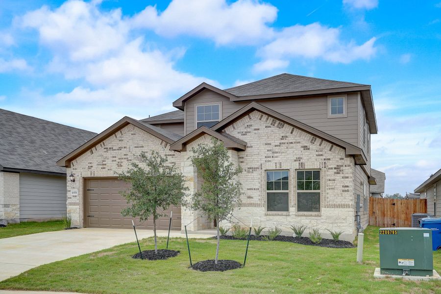 Pearl front exterior at a Meritage Homes community.