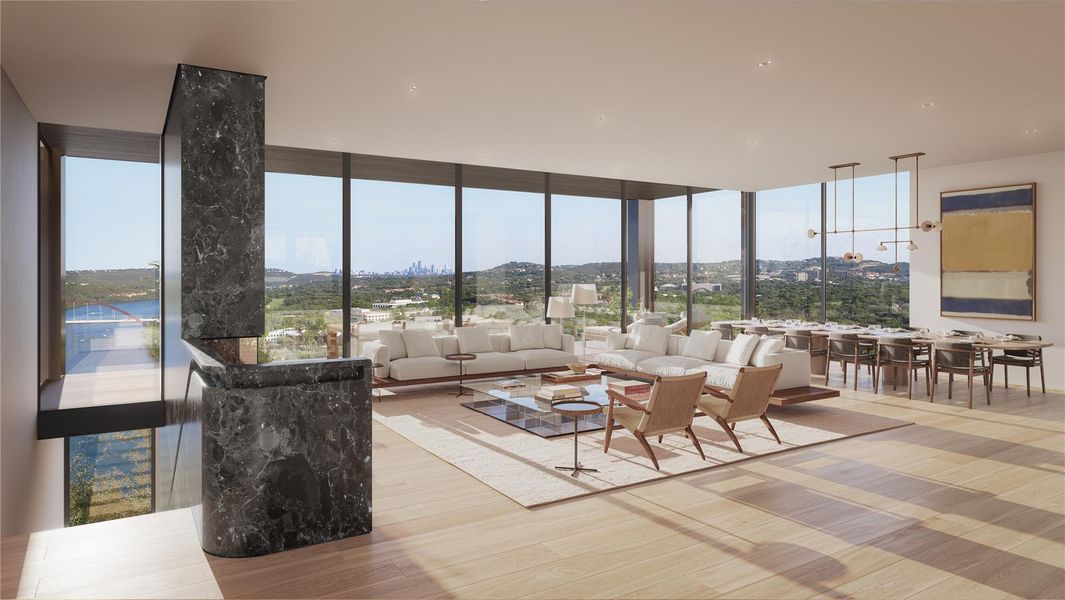 Furnished interior view inside a new home in Four Seasons Private Residences Lake Austin, Austin (Image 5).