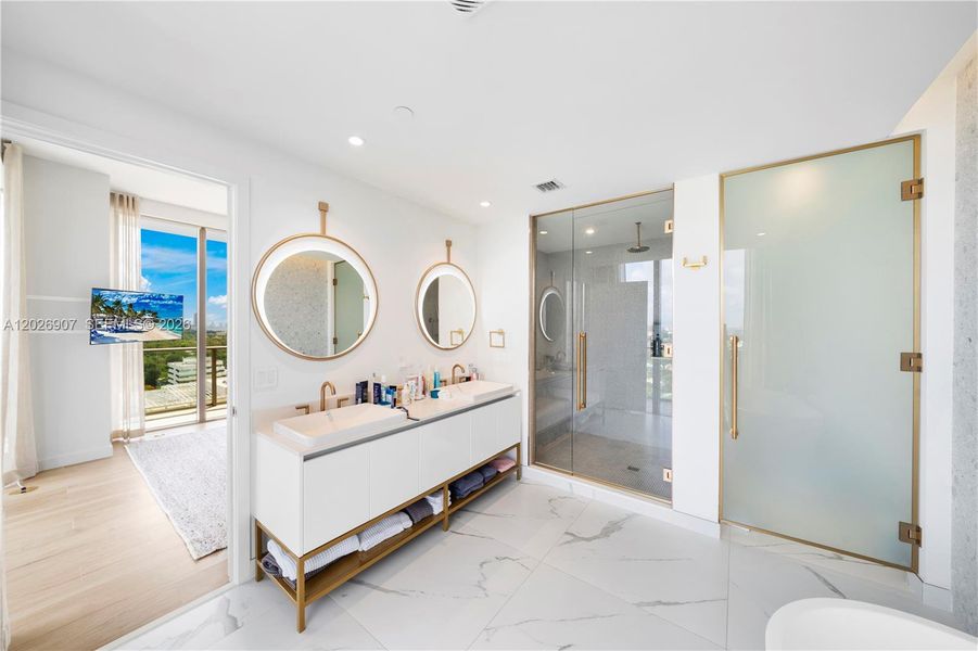 Furnished interior view inside a new home in , Miami (Image 17).