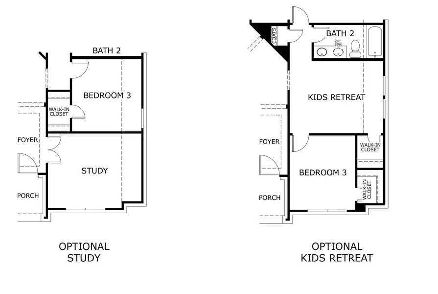 2D floor plan layout for the Concept 1937 by Landsea Homes in Hunters Ridge, Crowley, TX (Image 4).