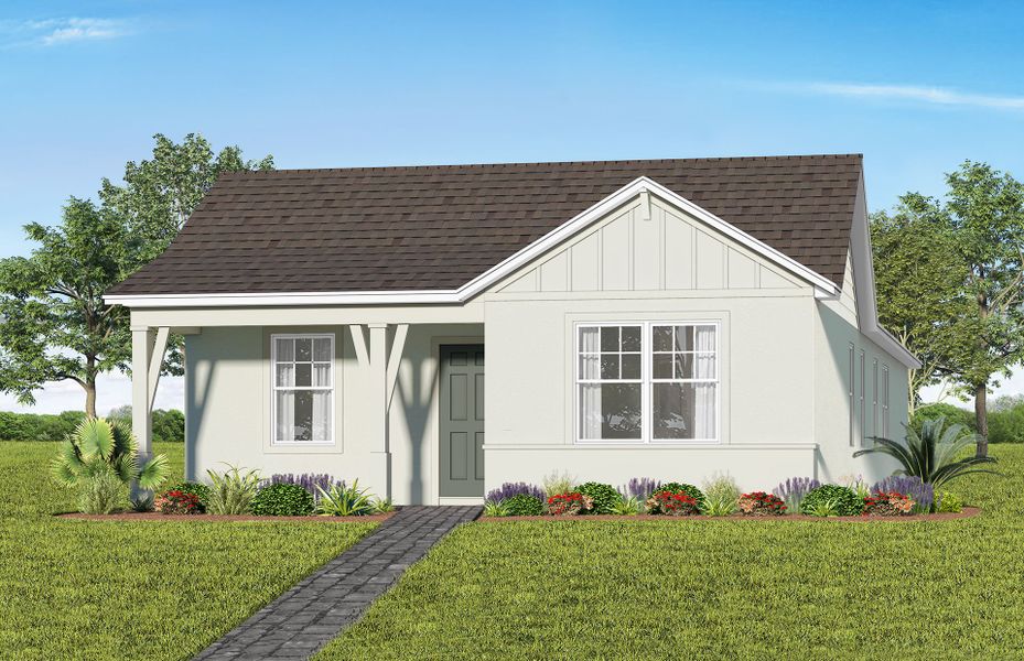 Representative exterior photo of a completed home built from the Dylan by Pulte Homes in Lakehaven Estates, Clermont, FL (Image 8). Representative exterior photo of a completed home built from the Dylan by Pulte Homes in Lakehaven Estates, Clermont, FL (Image 8).