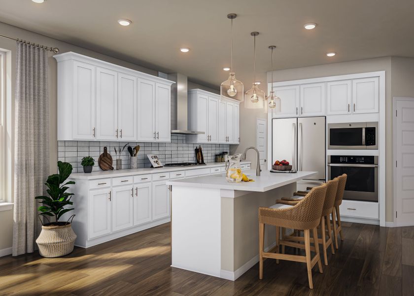 Representative furnished interior of a home built from the Spyglass by Tri Pointe Homes in Flora, Hutto (Image 10).