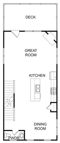 2D floor plan layout for the Barwick by KM Homes in Nickel Creek at Newnan Crossing, Newnan, GA (Image 6).