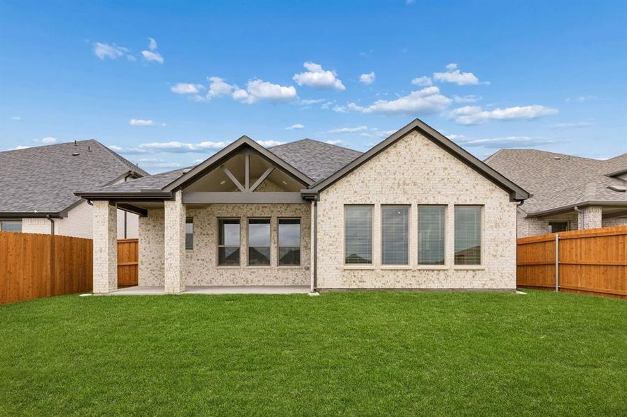 Patio in the Claret home plan by Trophy Signature Homes – REPRESENTATIVE PHOTO