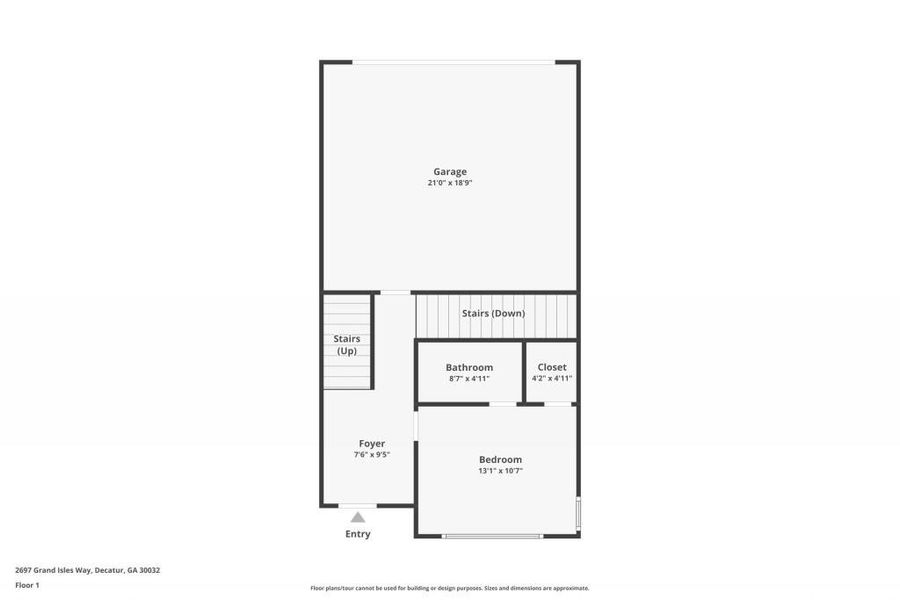 2D floor plan layout of this home in , Decatur, GA (Image 8).