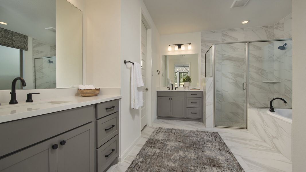 Furnished interior view inside a new home in The Groves 45', Humble (Image 10).