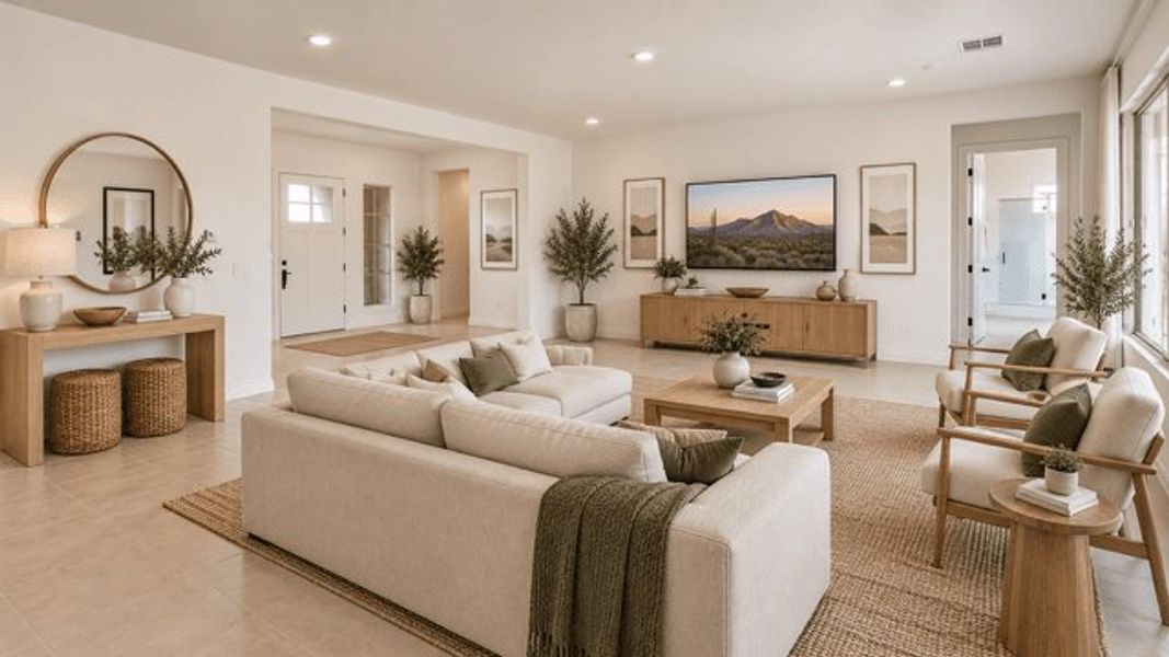 Furnished interior view inside a new home in Harmony at Montecito in Estrella, Goodyear (Image 8).