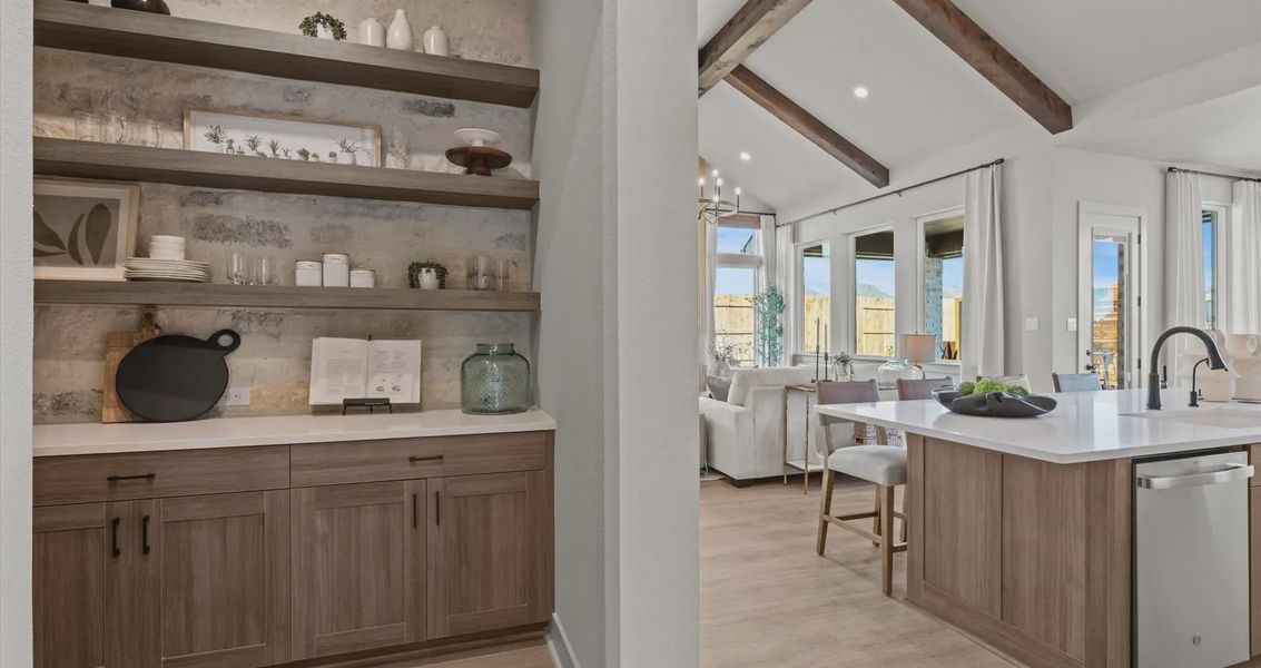 Representative furnished interior of a home built from the Malia by Chesmar Homes in Gregg Ranch, Marble Falls (Image 12).
