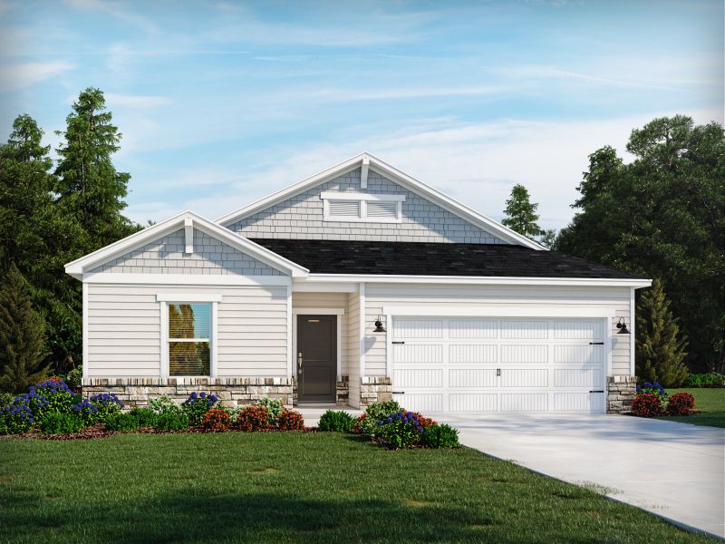 Representative exterior photo of a completed home built from the Newport by Meritage Homes in Cypress Ridge - The Coastline Series, Longs, SC (Image 19).