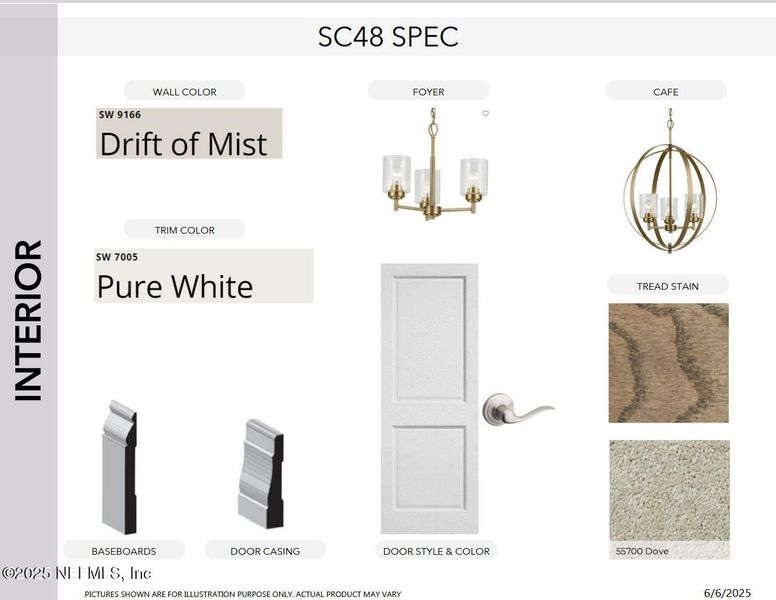 Sample of building materials used in homes in SilverLeaf, St. Augustine (Image 26).