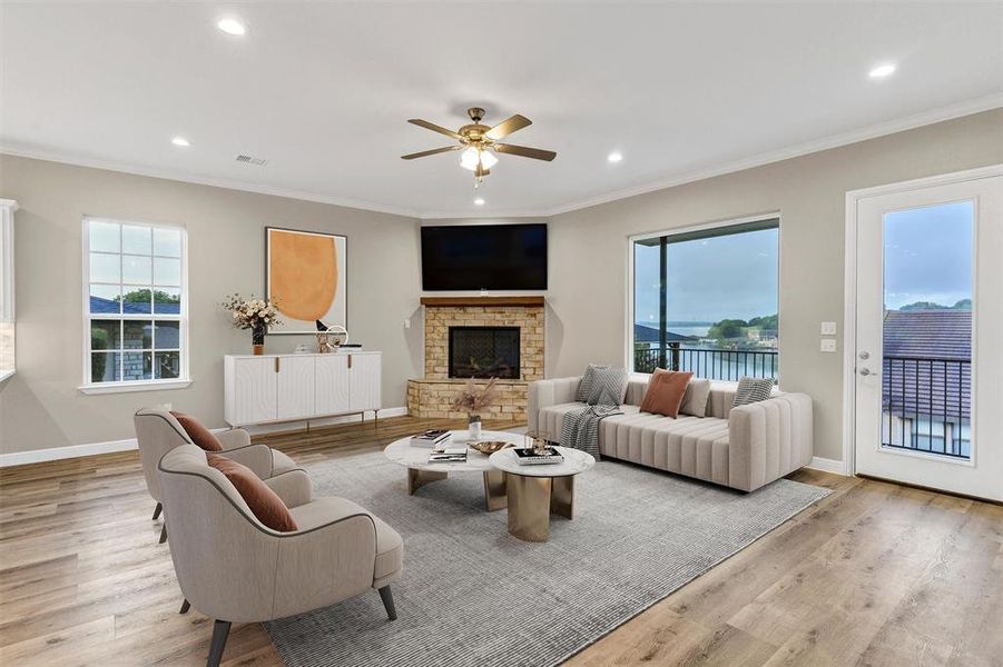 Furnished interior view inside a new home in , Granbury (Image 9).