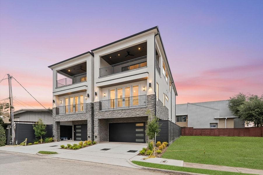 Front exterior of a new home in , Houston, TX, highlighting curb appeal (Image 2). Front exterior of a new home in , Houston, TX, highlighting curb appeal (Image 2).