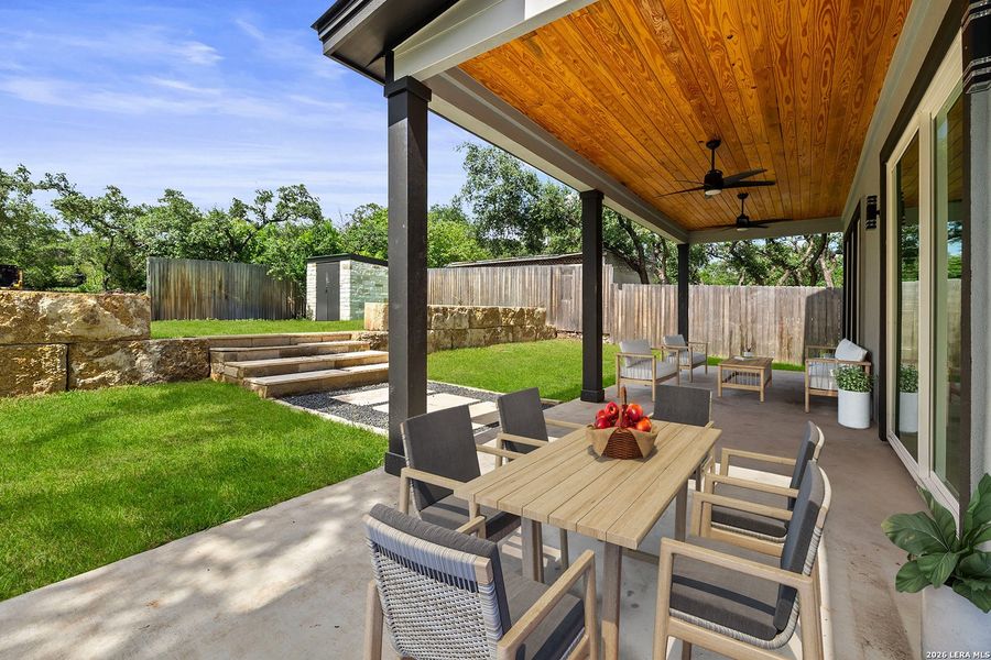 Exterior details and patio area of a home in , Leander (Image 26).