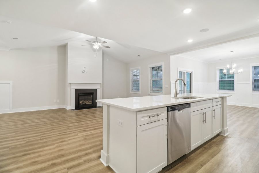 Representative furnished interior of a home built from the Baymore II by Great Southern Homes in Edwards Ridge, Central (Image 13).
