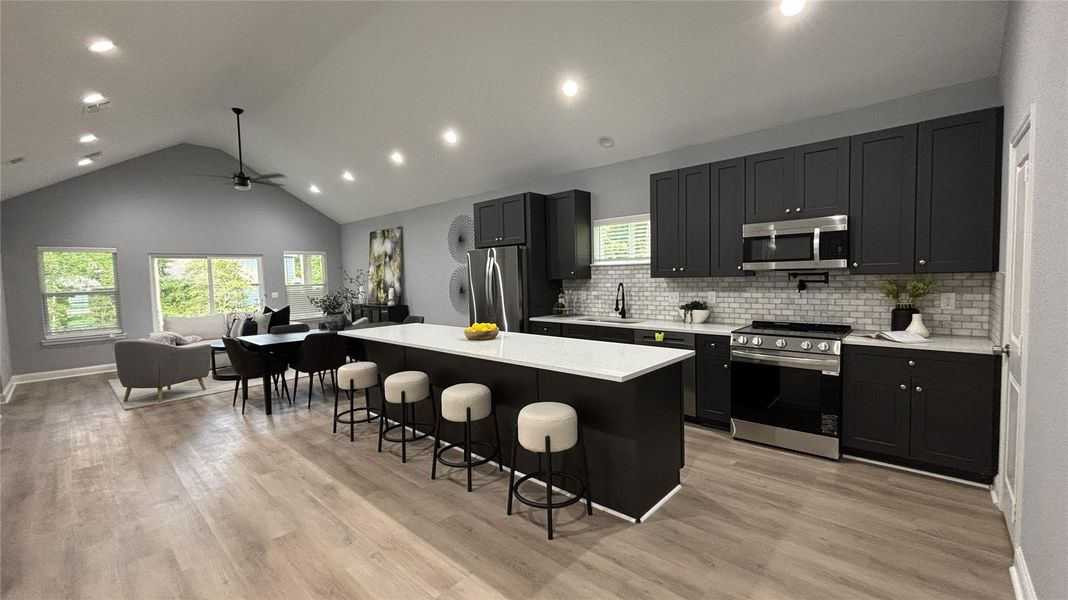 Furnished interior view inside a new home in Hill & Dale Ranch, Splendora (Image 2).