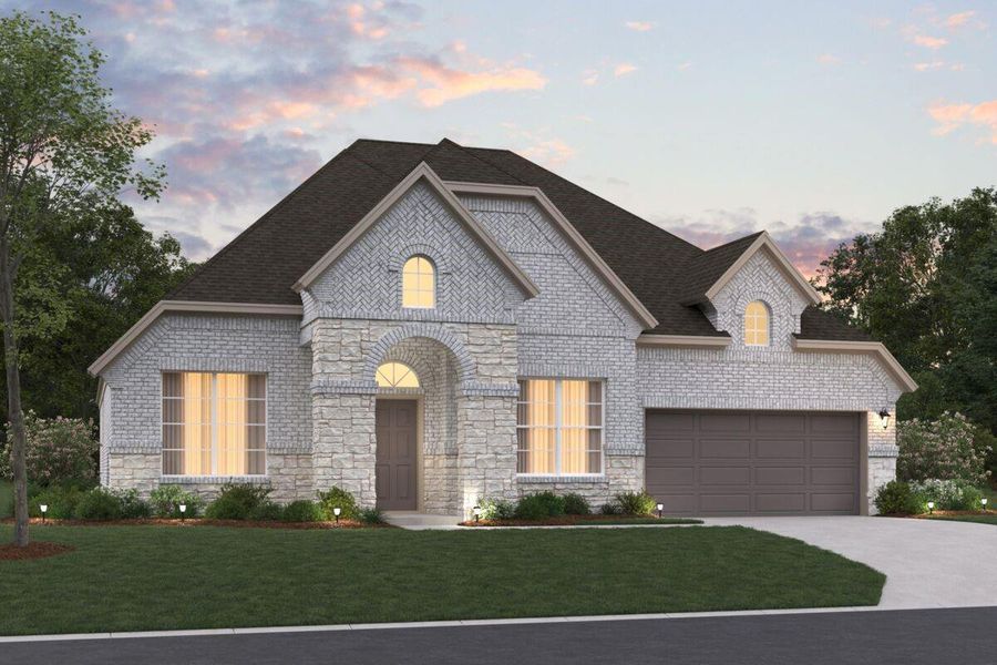 Front exterior of a new home in Berryknoll, Montgomery, TX, highlighting curb appeal (Image 1). Front exterior of a new home in Berryknoll, Montgomery, TX, highlighting curb appeal (Image 1).