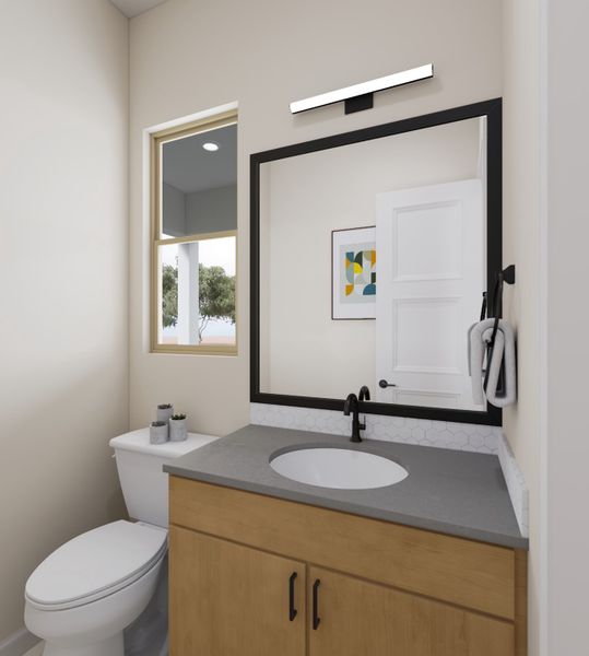 Representative furnished interior of a home built from the Sabino Plan 4506 by Tri Pointe Homes in Waterston Central, Gilbert (Image 21).