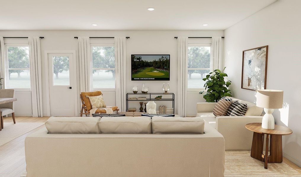 Open living area (*Artist rendering used for illustration purposes only.)