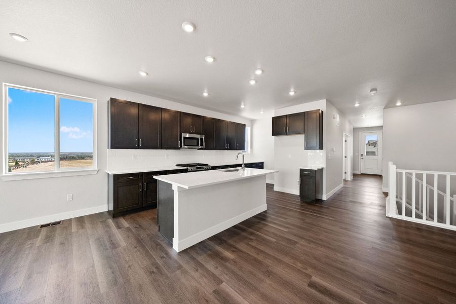 Furnished interior view inside a new home in Trumark Homes at Tanterra, Parker (Image 5). Furnished interior view inside a new home in Trumark Homes at Tanterra, Parker (Image 5).
