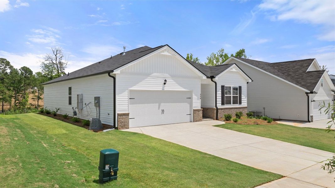 Front exterior of a new home in Estates at Deer Hollow, Grovetown, GA, highlighting curb appeal (Image 22).