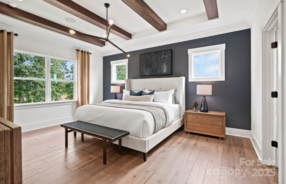 Secluded Primary Suite with Tray Ceiling. Representative Photo.