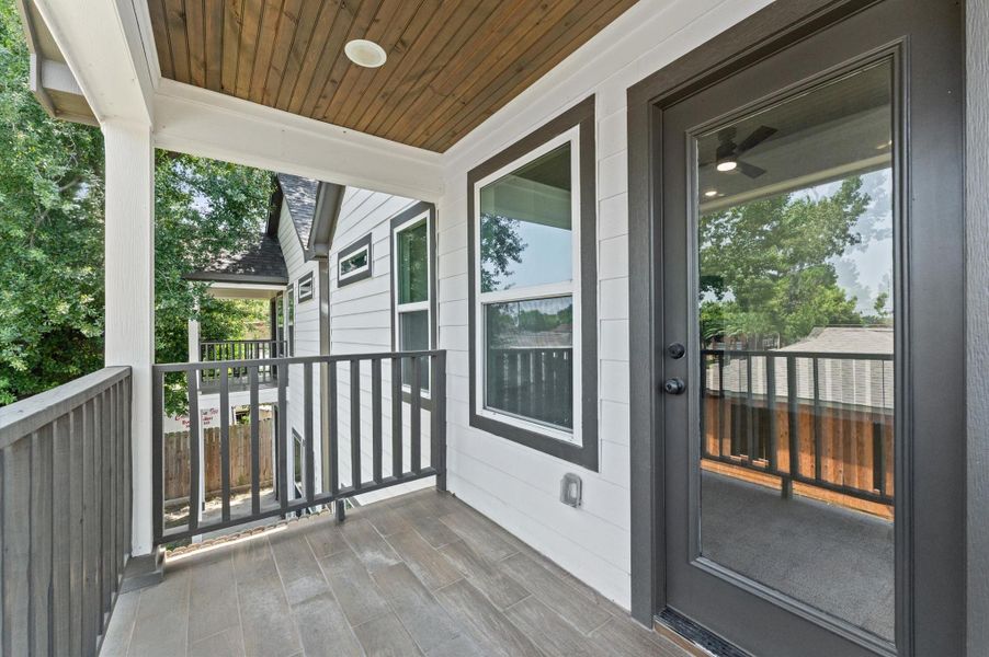 Exterior details and patio area of a home in , Houston (Image 22).