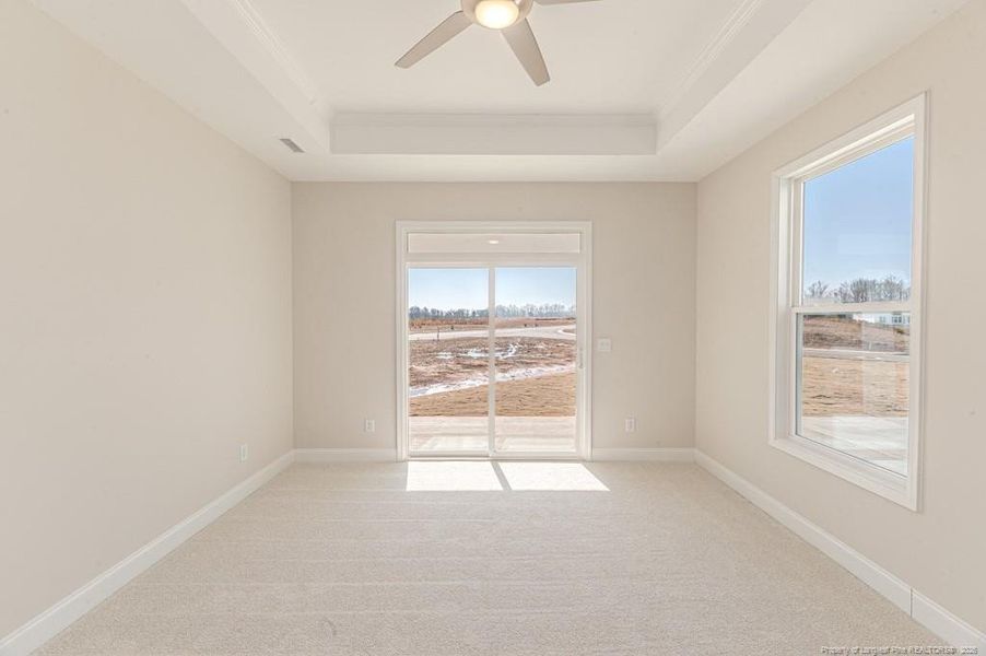 Master bed to patio view