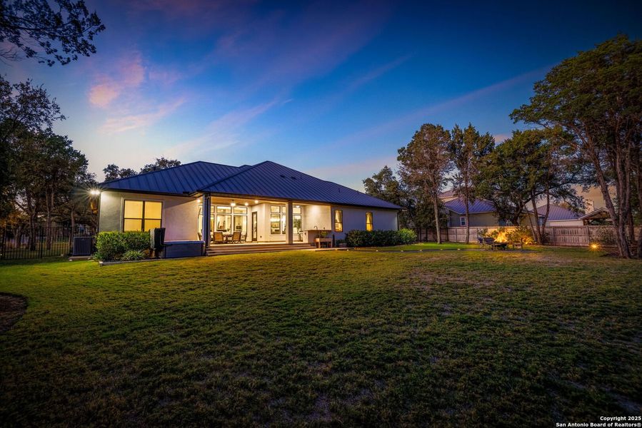 Exterior details and patio area of a home in , New Braunfels (Image 26).