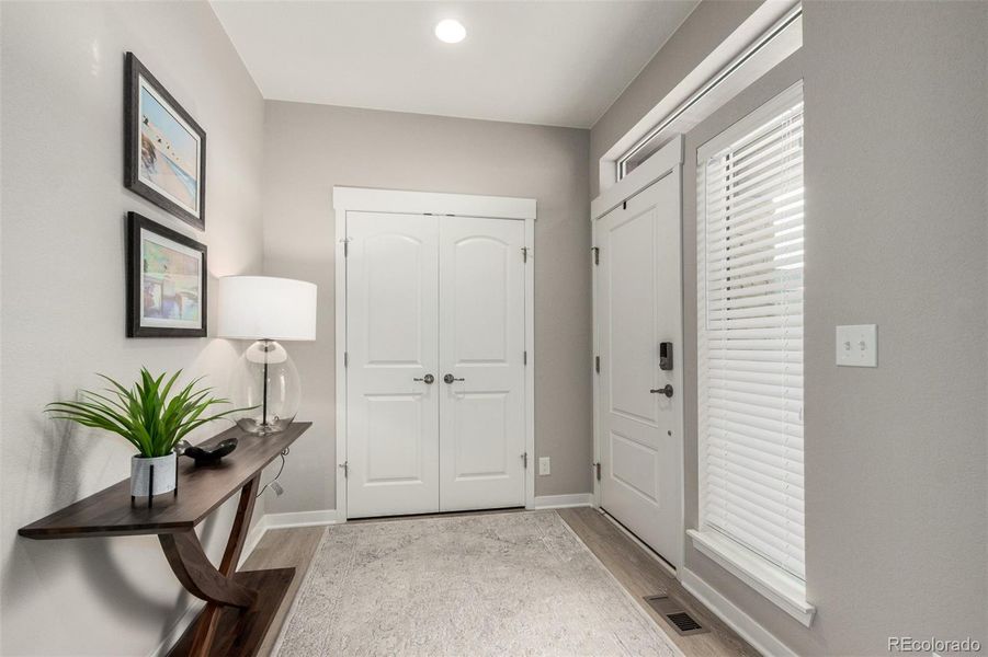 Front door & hall closet Front door & hall closet