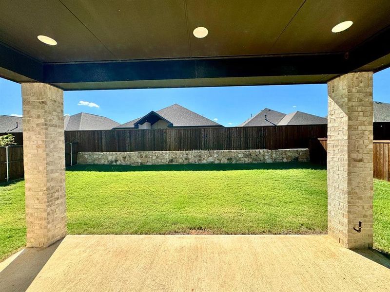 View of yard featuring a patio