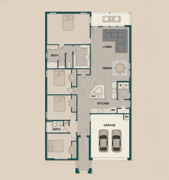 View of room layout