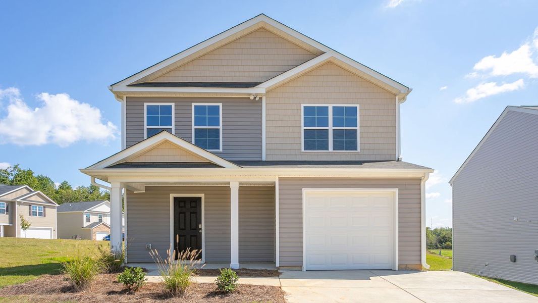 Representative exterior photo of a completed home built from the OLIVER by D.R. Horton in River's Edge, Mayodan, NC (Image 15).