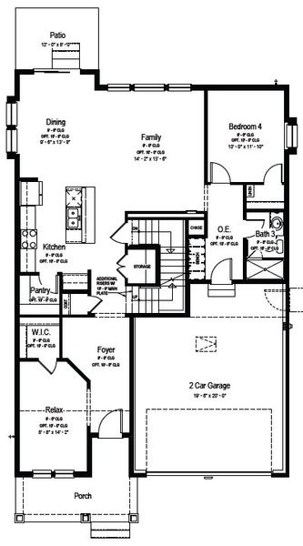 2D floor plan layout of this home in Country Club Reserve – Fort Collins, Fort Collins, CO (Image 4).